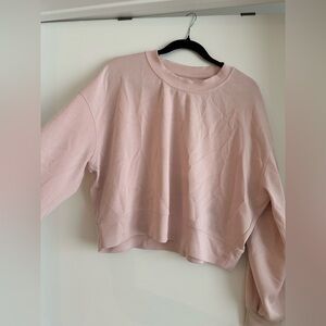 Lululemon softstreme, perfectly oversized cropped crew neck strawberry milkshake